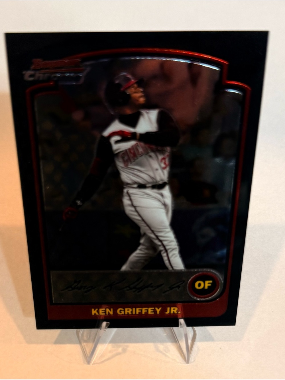 2003 Bowman # 8 Ken Griffey Jr. Baseball Card - Black/Red Design
